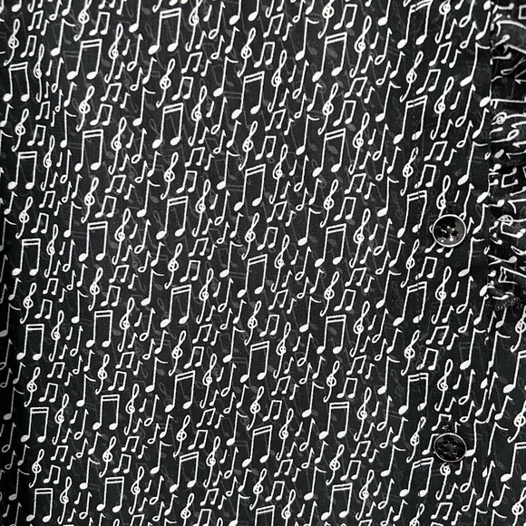 CAbi sing along Black and White Ruffled Blouse M - Picture 6 of 6